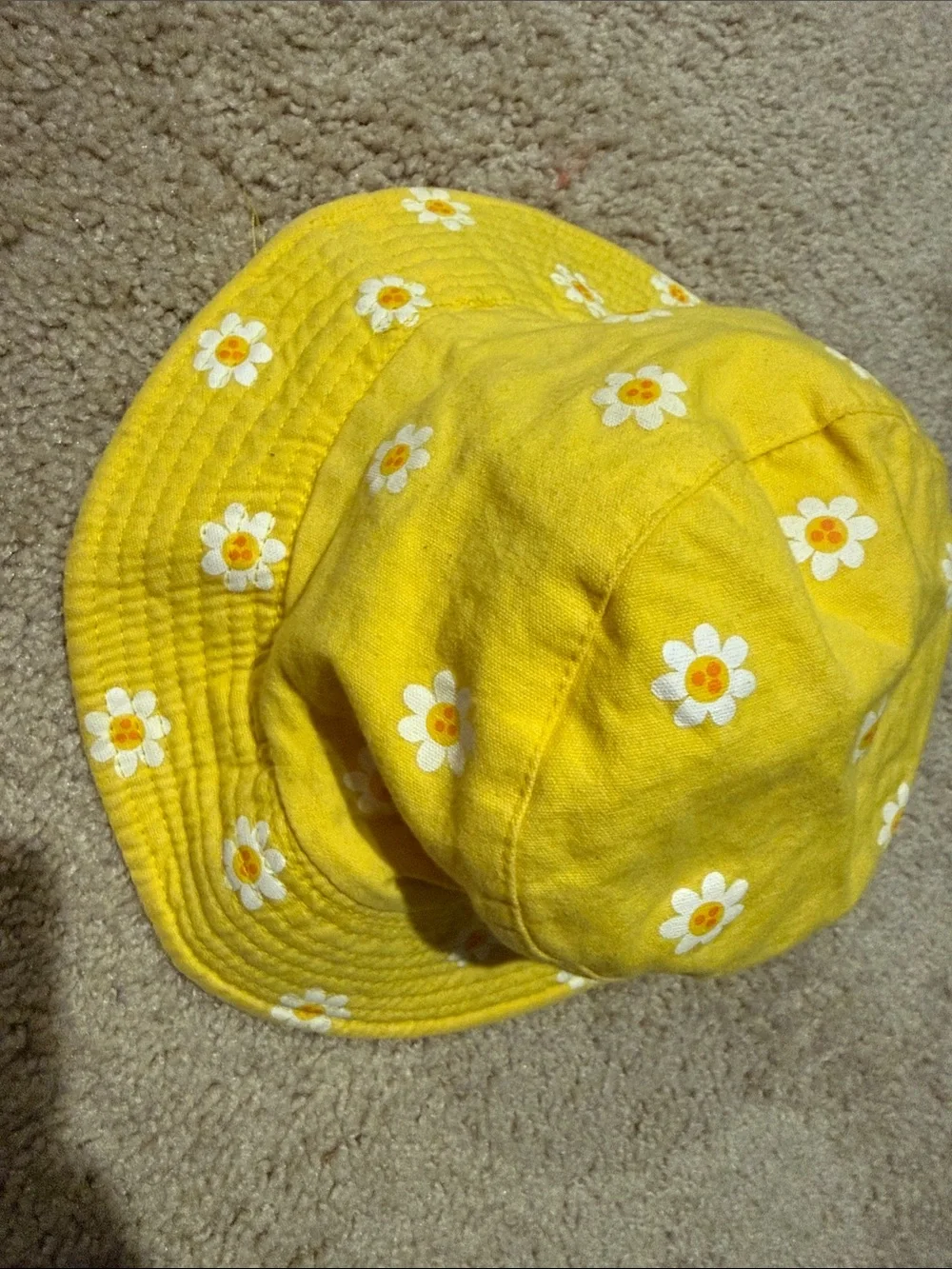 Kids Yellow Daisy Bucket Hat - Sunny Floral Sun Hat